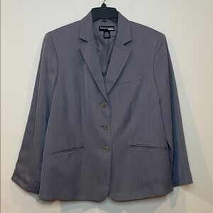 Sophisticated Women's Gray Pinstripe Blazer